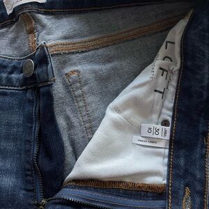 LOFT Blue Curvy Skinny Jeans with Classic Stitching